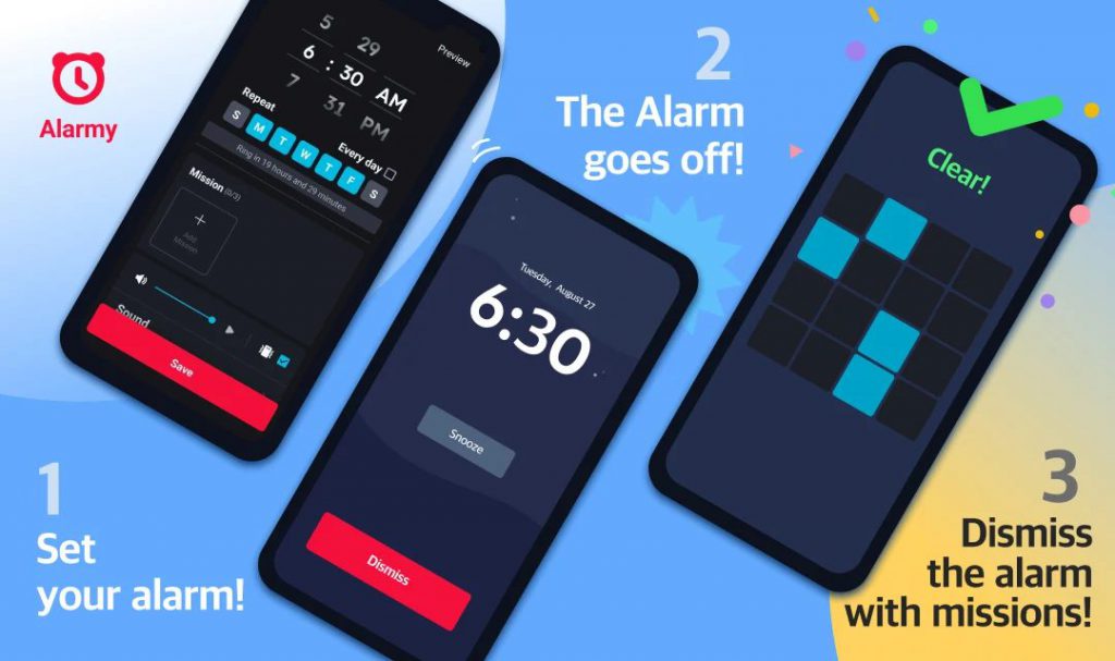 best free alarm clock app, Free Alarm Clock App, alarm app, iPhone alarm app, Alarmy