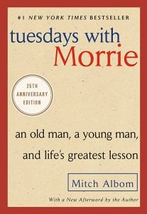 books to read before bed, reading before bed, great book to read, Tuesdays With Morrie, Mitch Albom